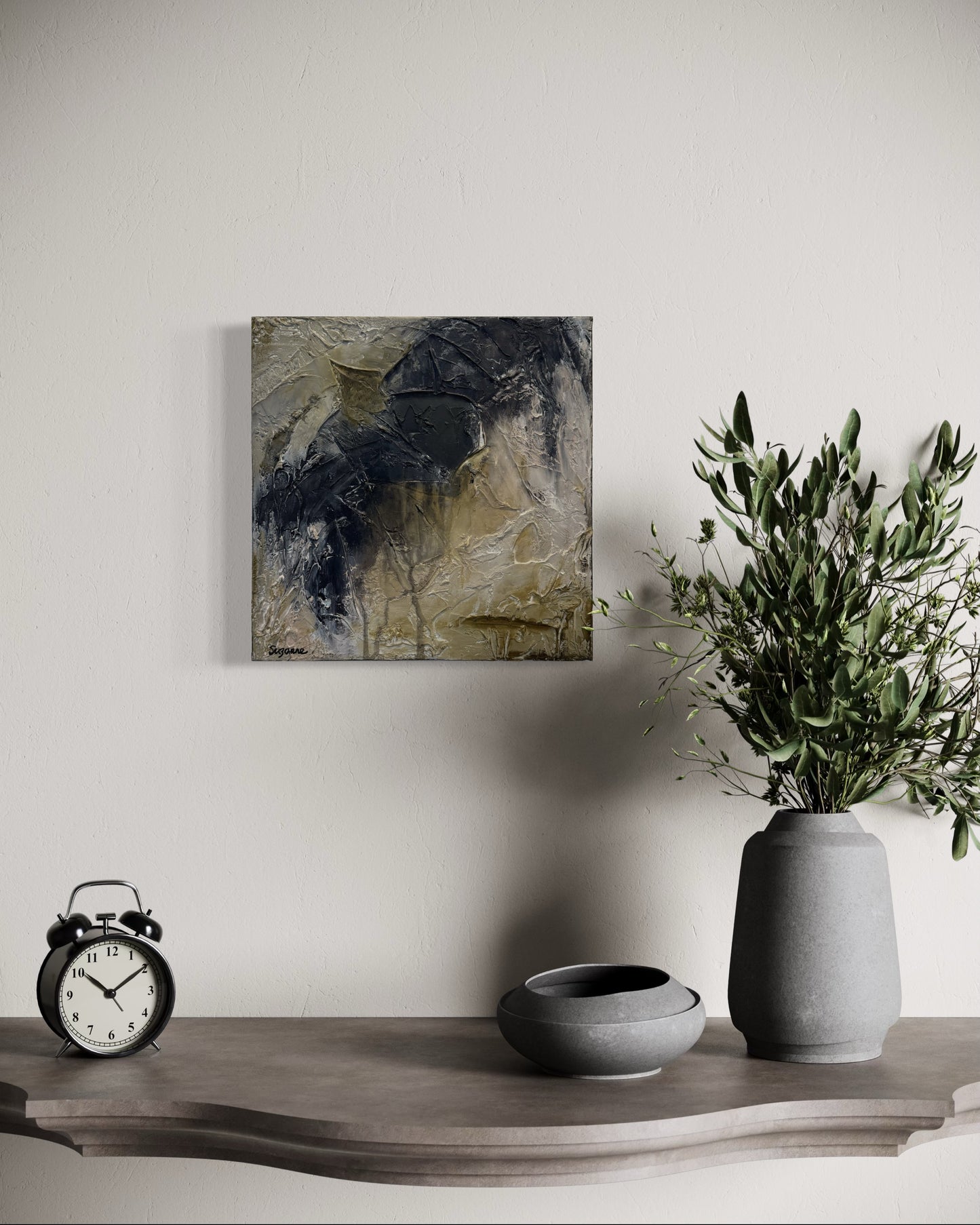 "Midnight Dusk" – 12x12 Textured Acrylic Painting