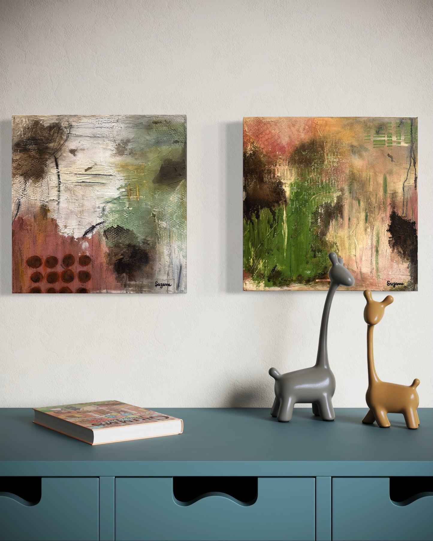 "Fading Coordinates" - 12 x12 Acrylic Abstract Original Artwork