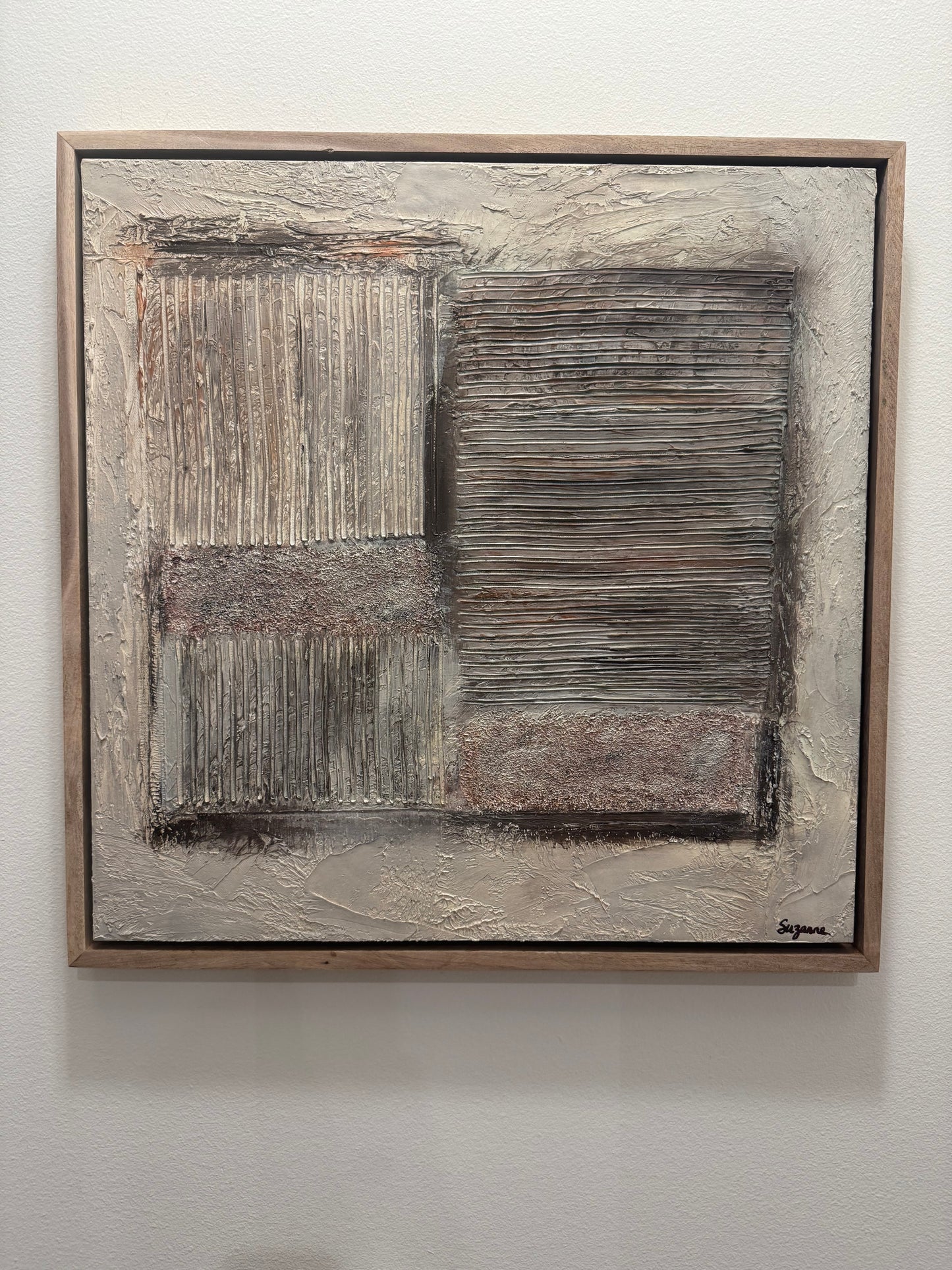 "Neutral Realm" - 24x24 Textured Acrylic Original Artwork