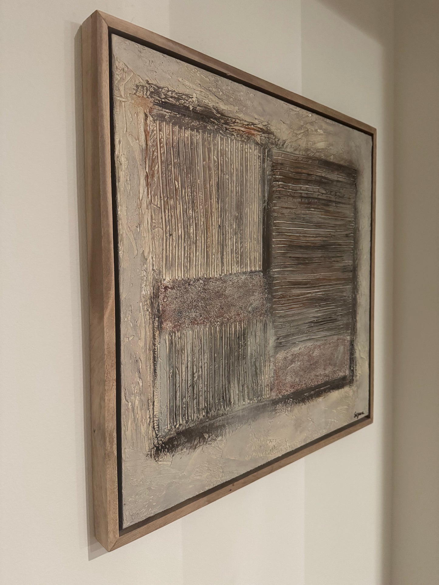 "Neutral Realm" - 24x24 Textured Acrylic Original Artwork