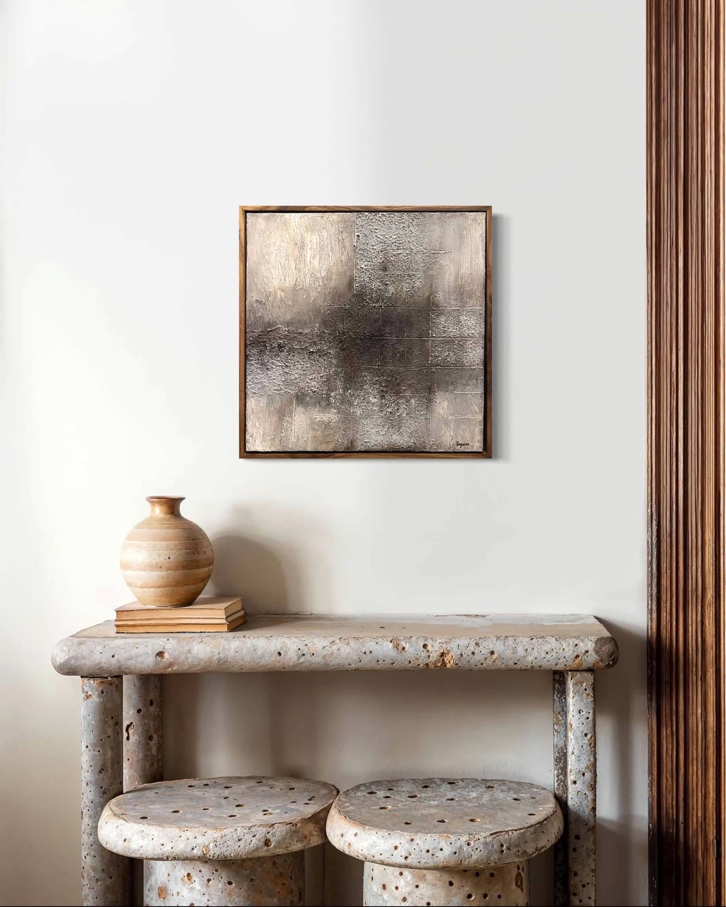 "Urban Grid" 20x20 Textured Acrylic Original