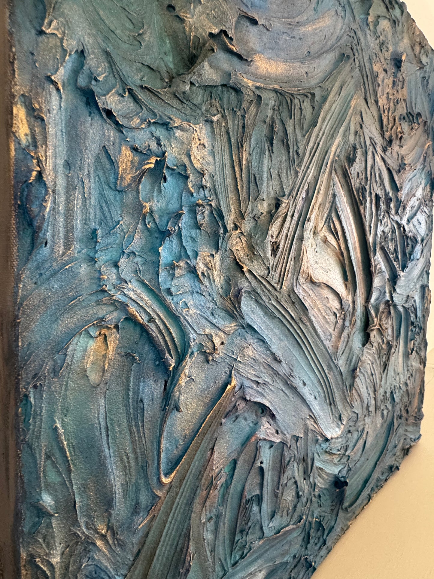 "Mystic Tides" – 24x24 Textured Abstract Acrylic Painting