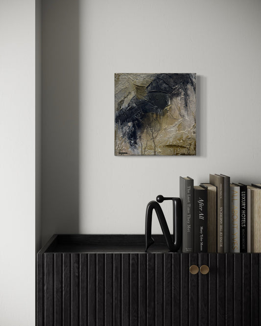 "Midnight Dusk" – 12x12 Textured Acrylic Painting