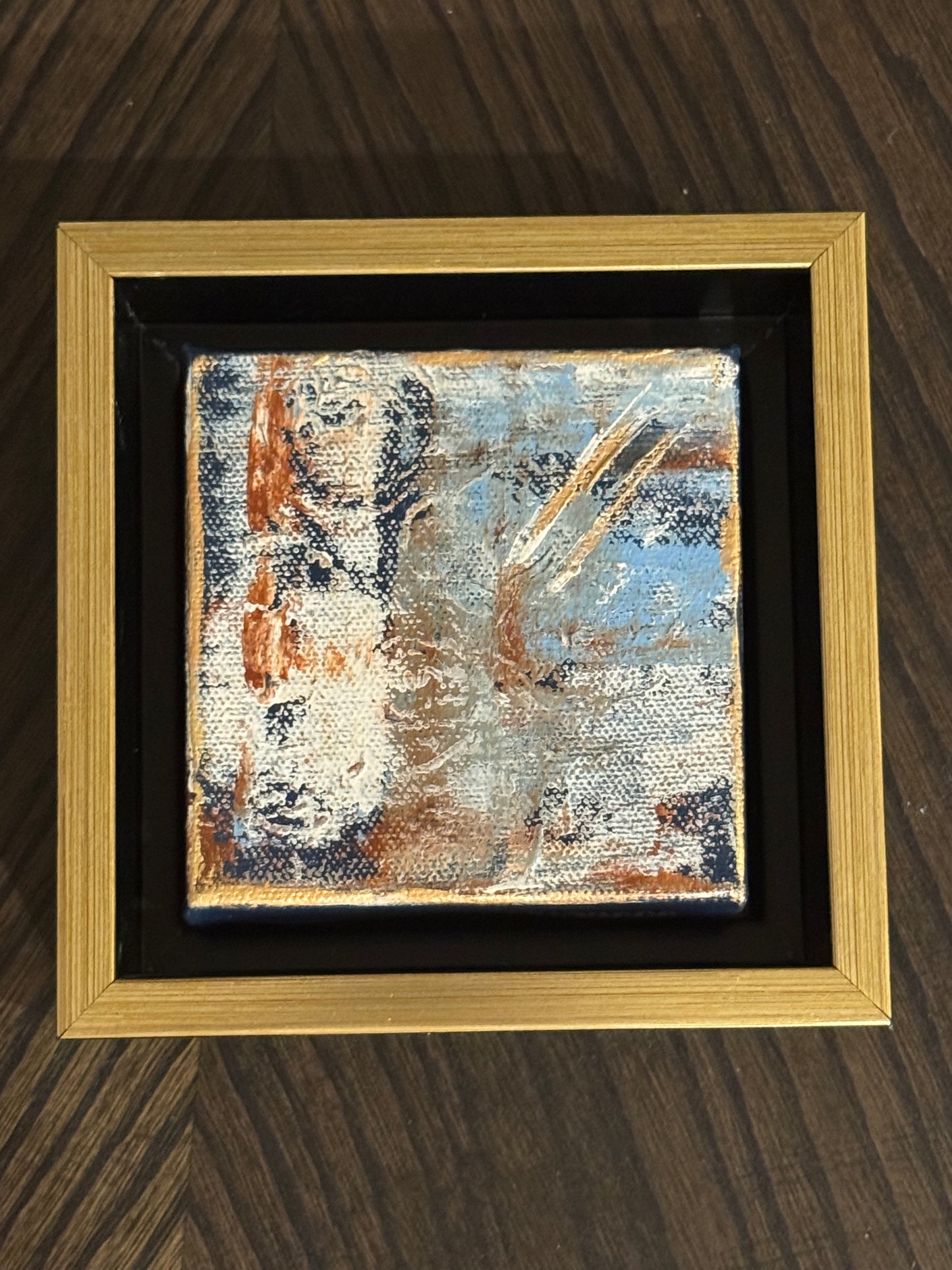Mini Abstract Acrylic Paintings - Framed 4x4 Canvas Art