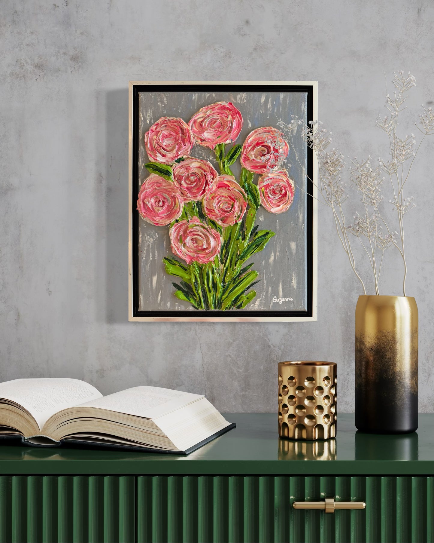 Textured Bouquet Painting