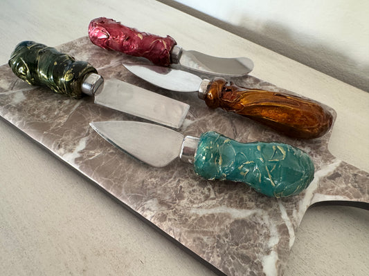 Artisan Cheese Knife Set – Hand-Textured Handles