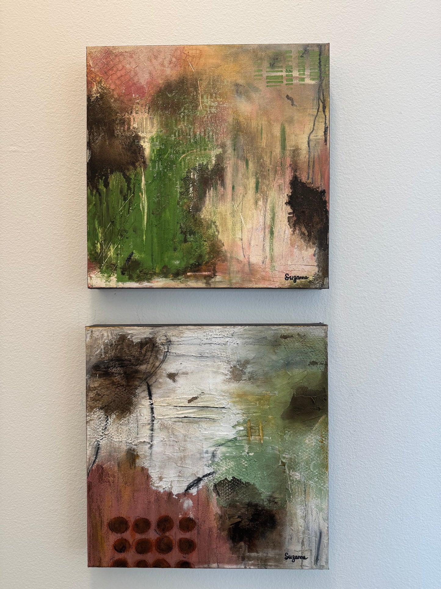 "Fading Coordinates" - 12 x12 Acrylic Abstract Original Artwork
