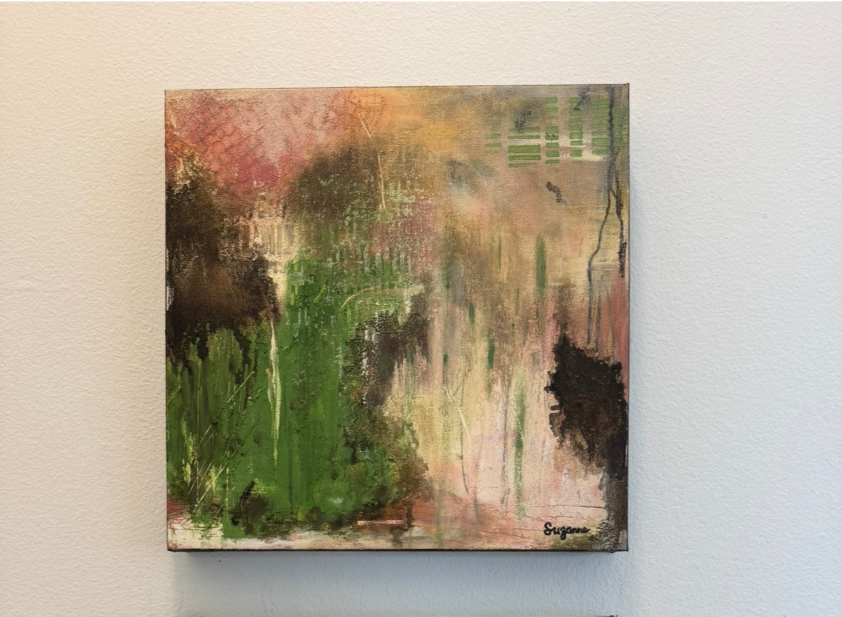 "Fading Coordinates" - 12 x12 Acrylic Abstract Original Artwork