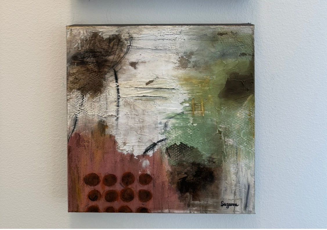 "Fading Coordinates" - 12 x12 Acrylic Abstract Original Artwork