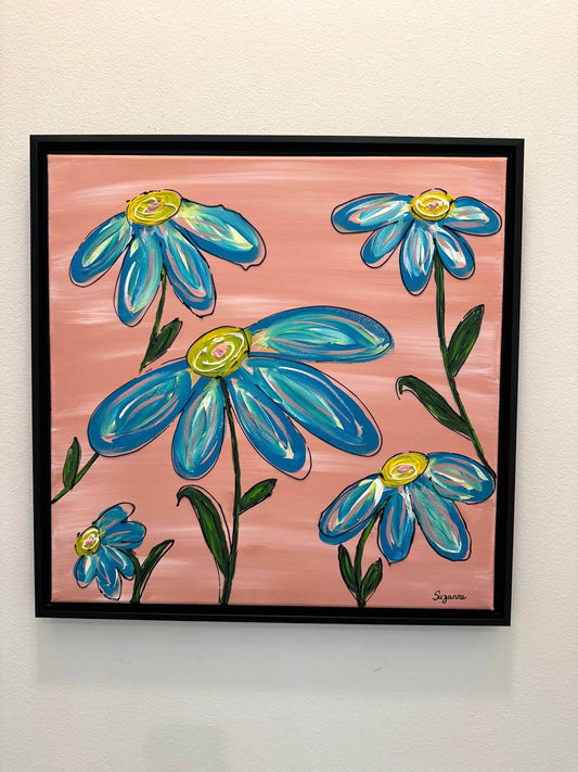Happiness - 20x20 Framed Acrylic Painting