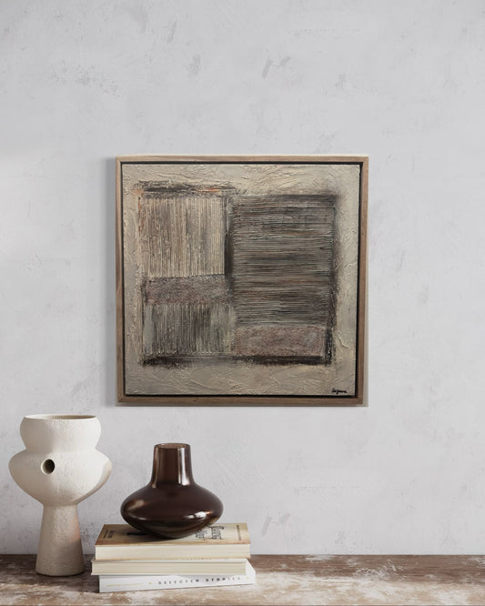 "Neutral Realm" - 24x24 Textured Acrylic Original Artwork