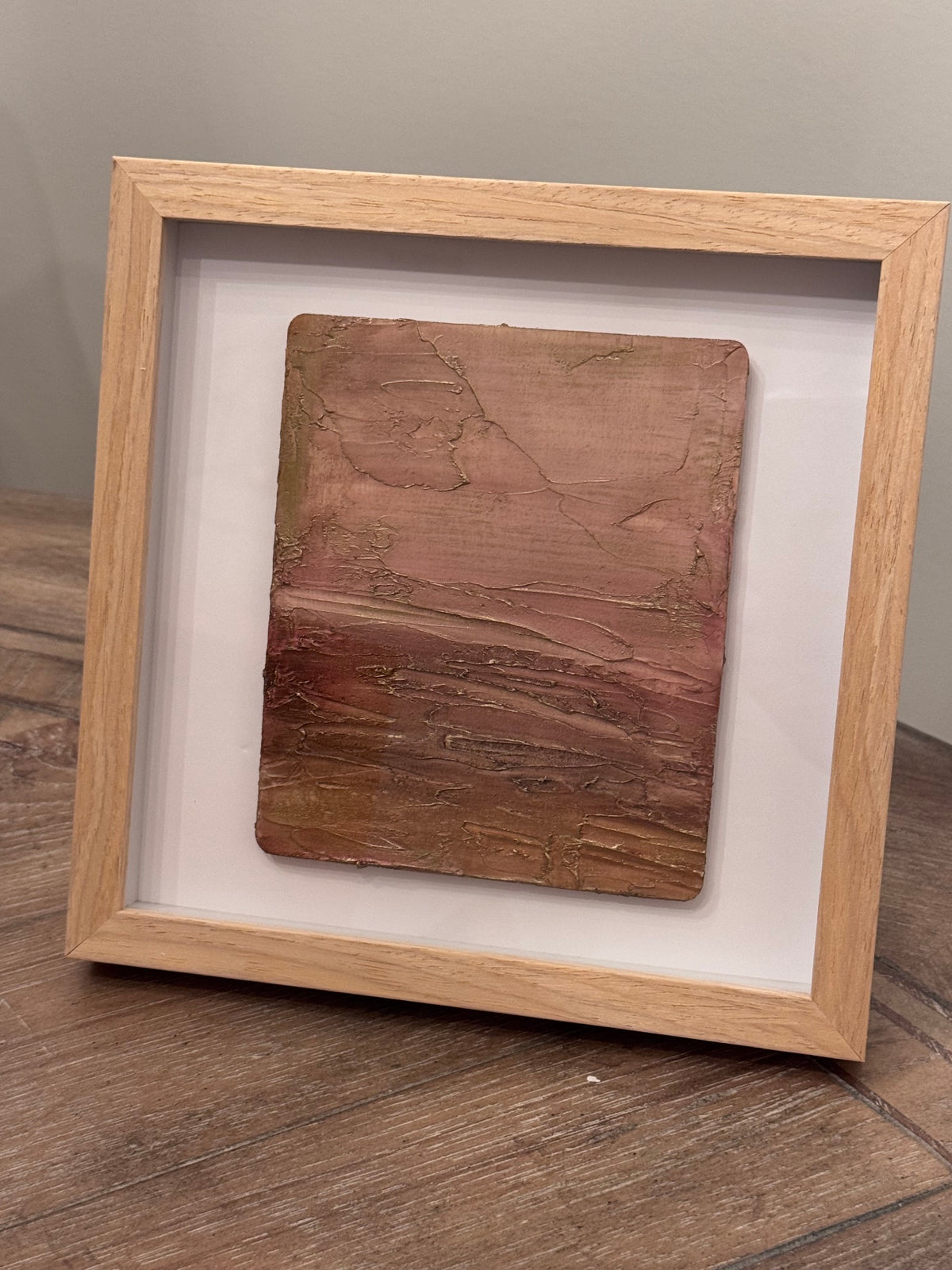 Framed Abstract Textured Wall Art – 8" x 8" Shadowbox Frame