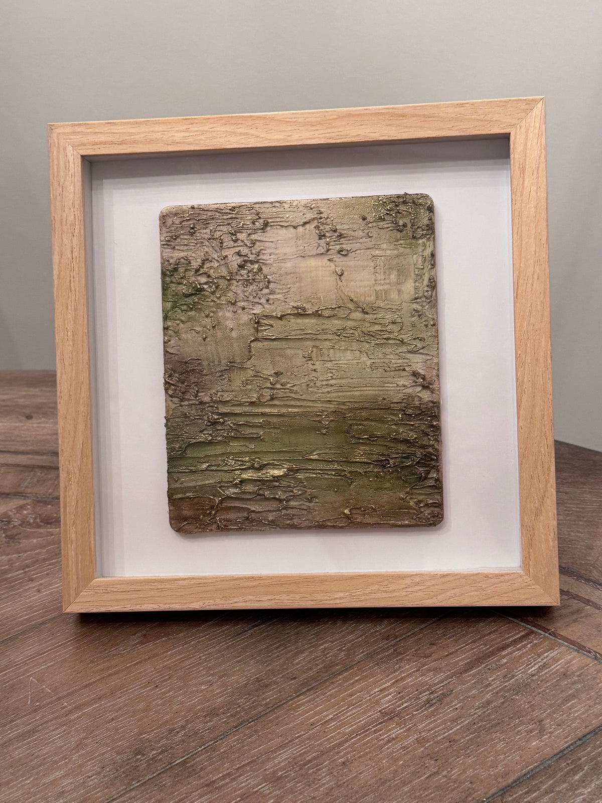 Framed Abstract Textured Wall Art – 8" x 8" Shadowbox Frame