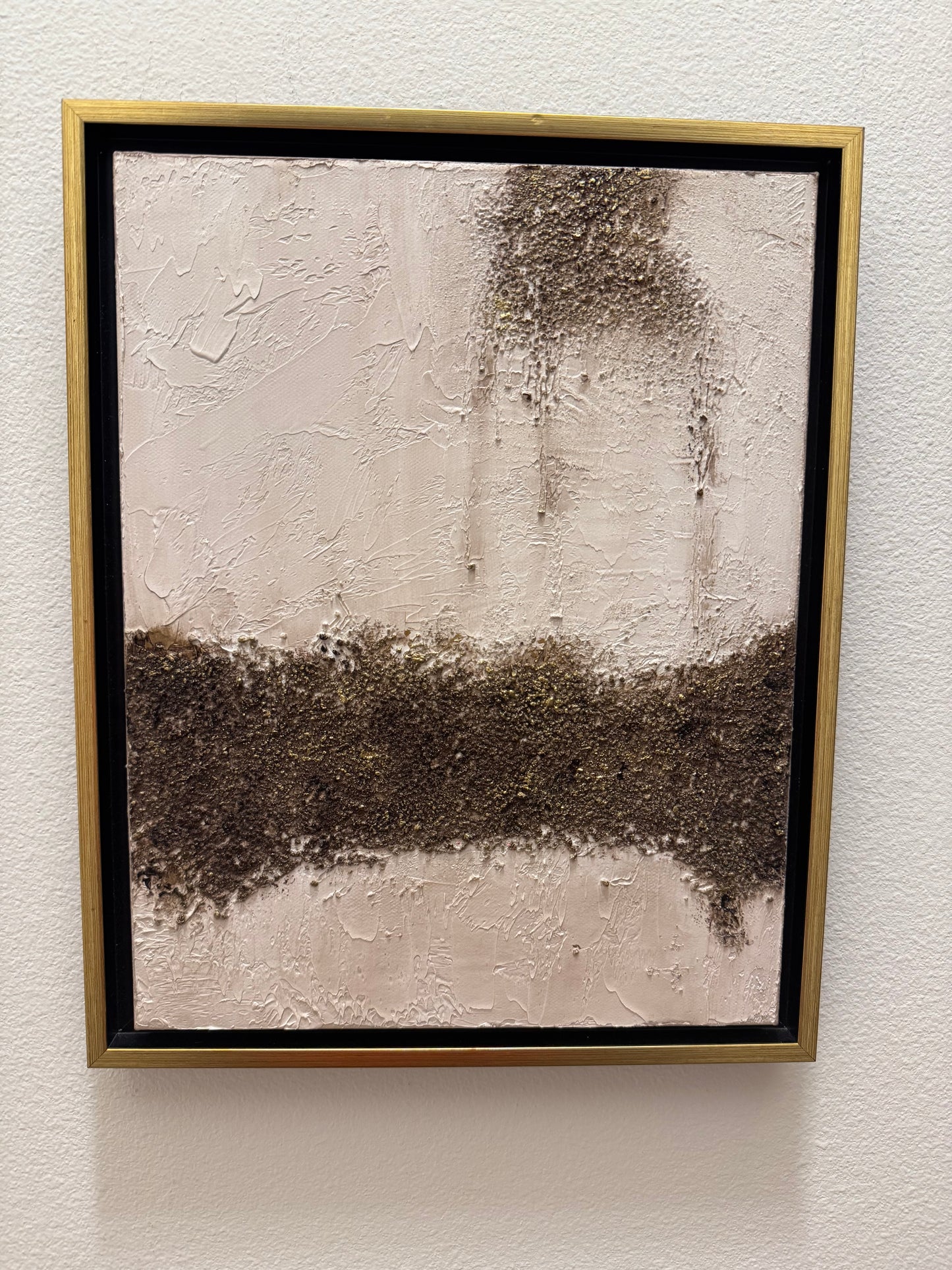 Textured Abstract Acrylic Set – 11x14 Gold-Framed Pair