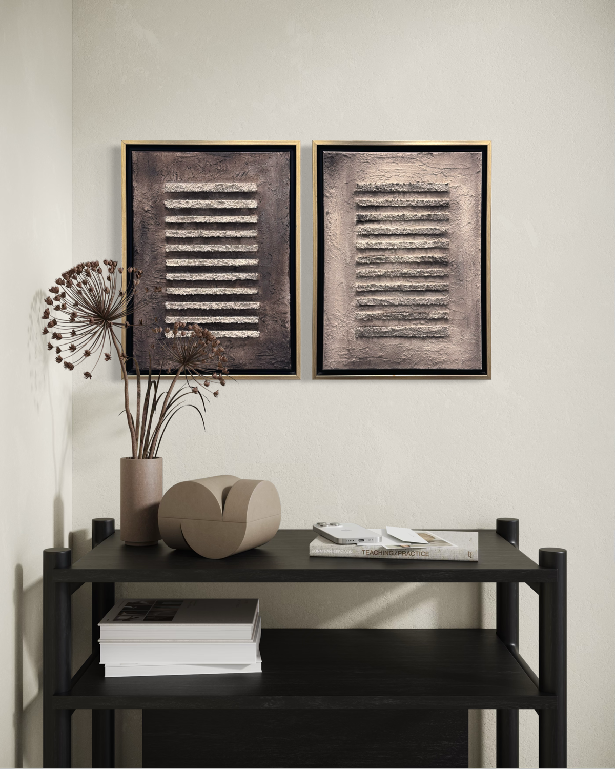 Urban Ridge - Original Textured Acrylic Diptych (Set of 2)