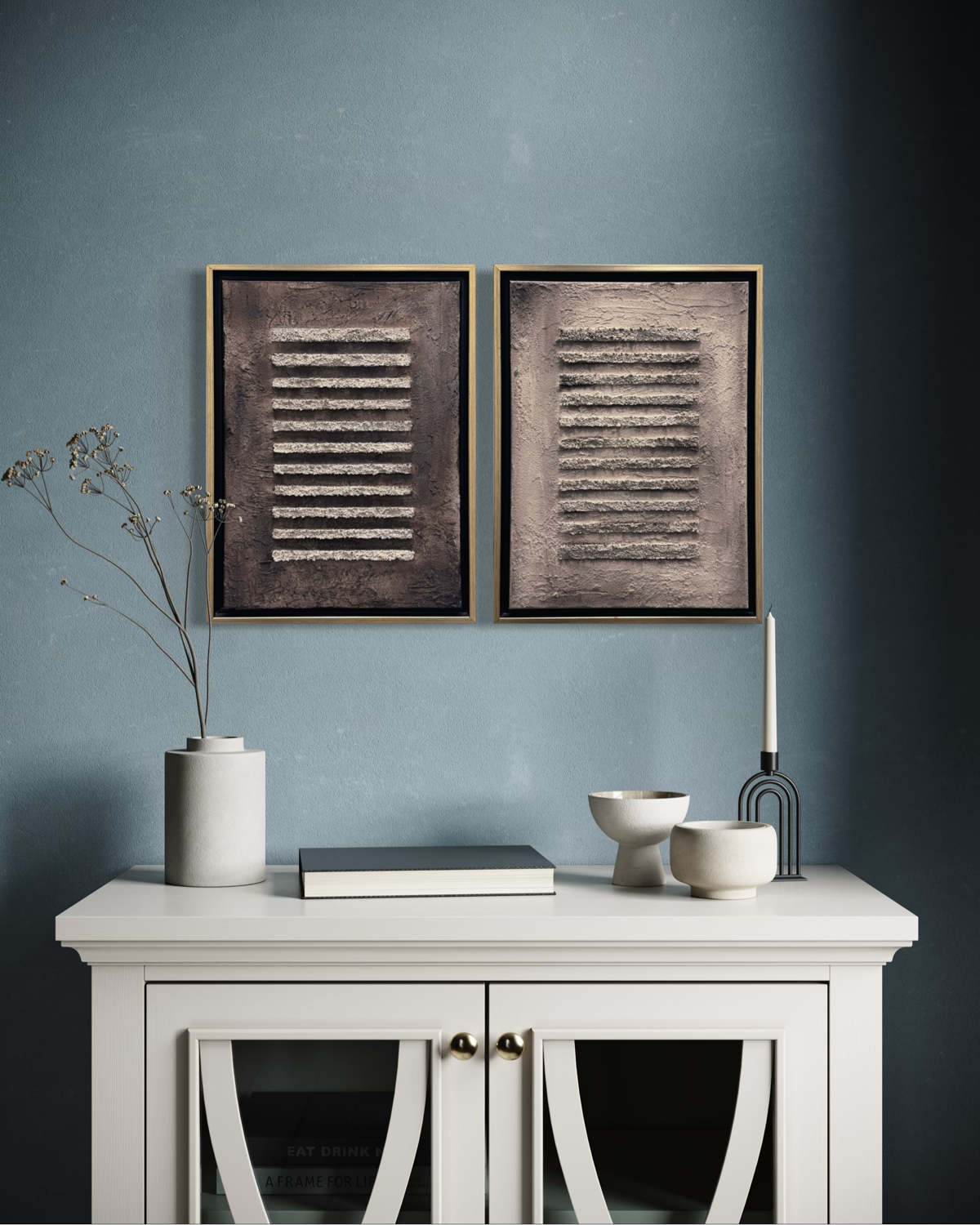 Urban Ridge - Original Textured Acrylic Diptych (Set of 2)