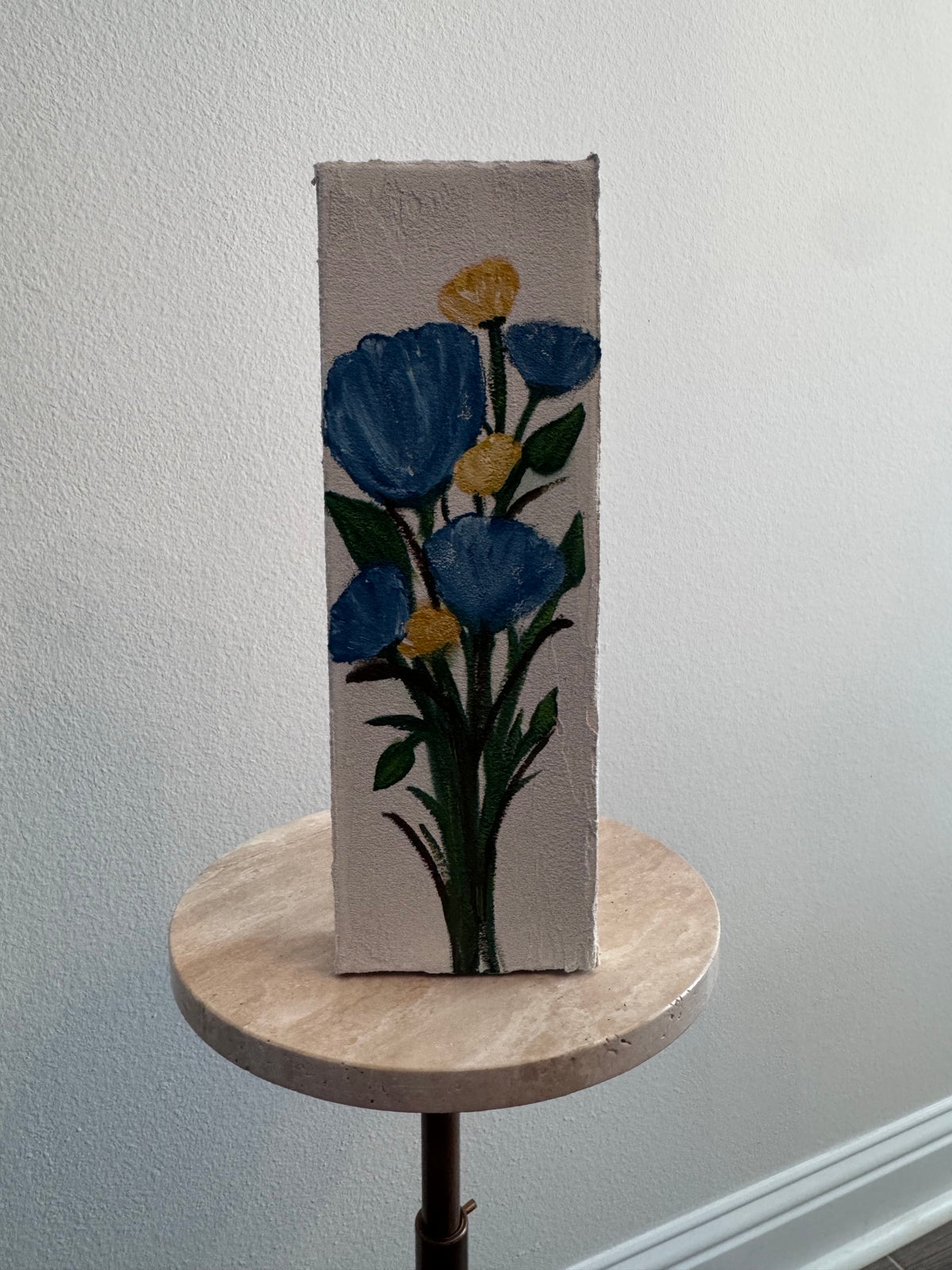 Floral on Textured Canvas: 4x12 (pair)