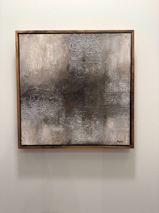 "Urban Grid" 20x20 Textured Acrylic Original