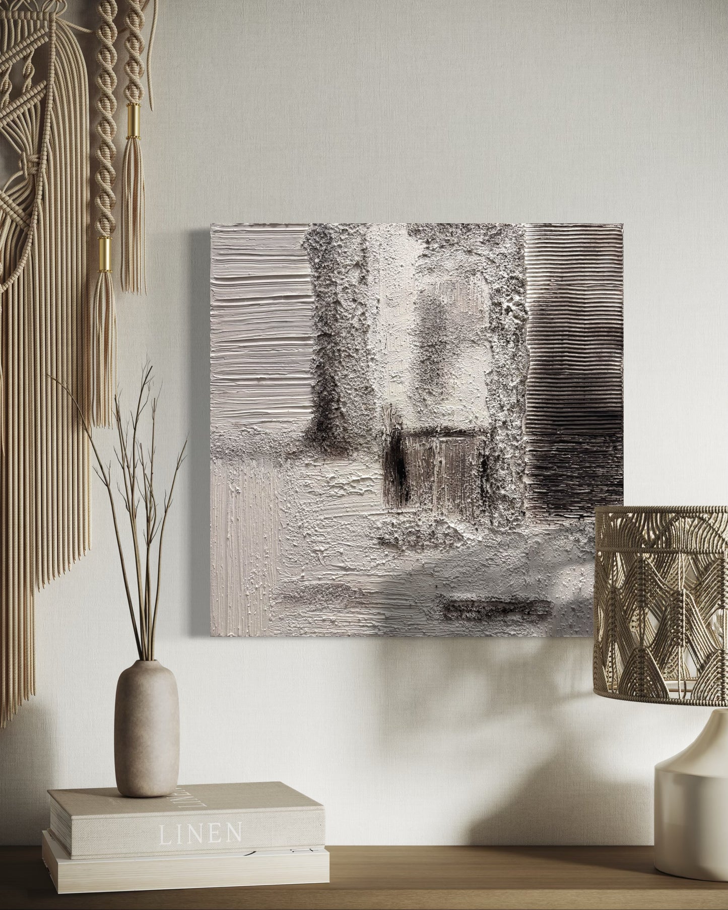 "Pillar Divide" 20x20 Textured Acrylic Original