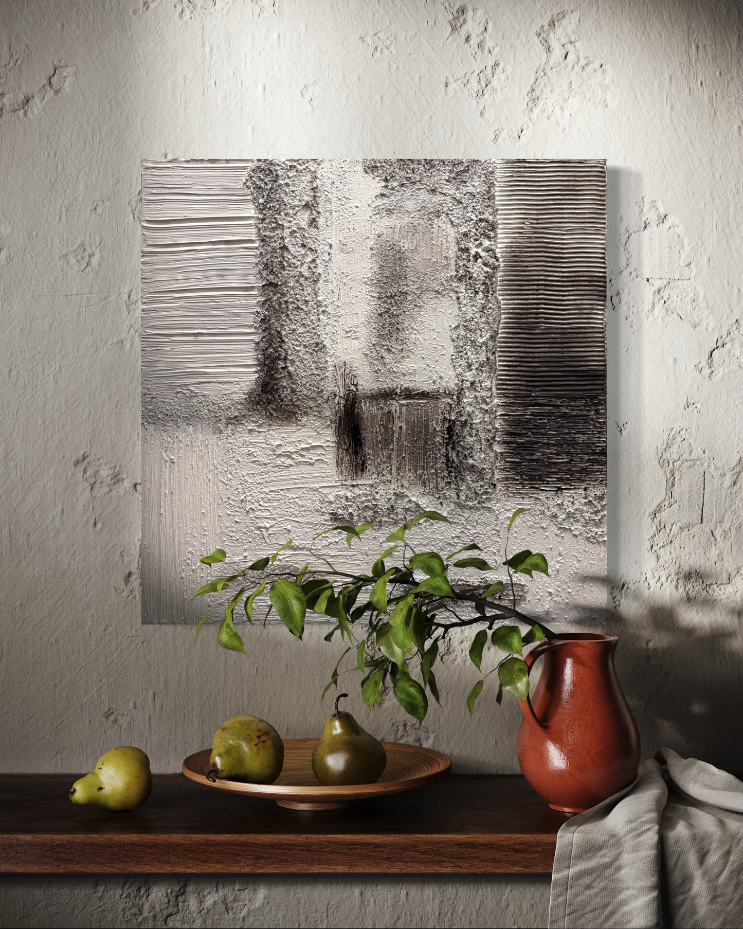 "Pillar Divide" 20x20 Textured Acrylic Original