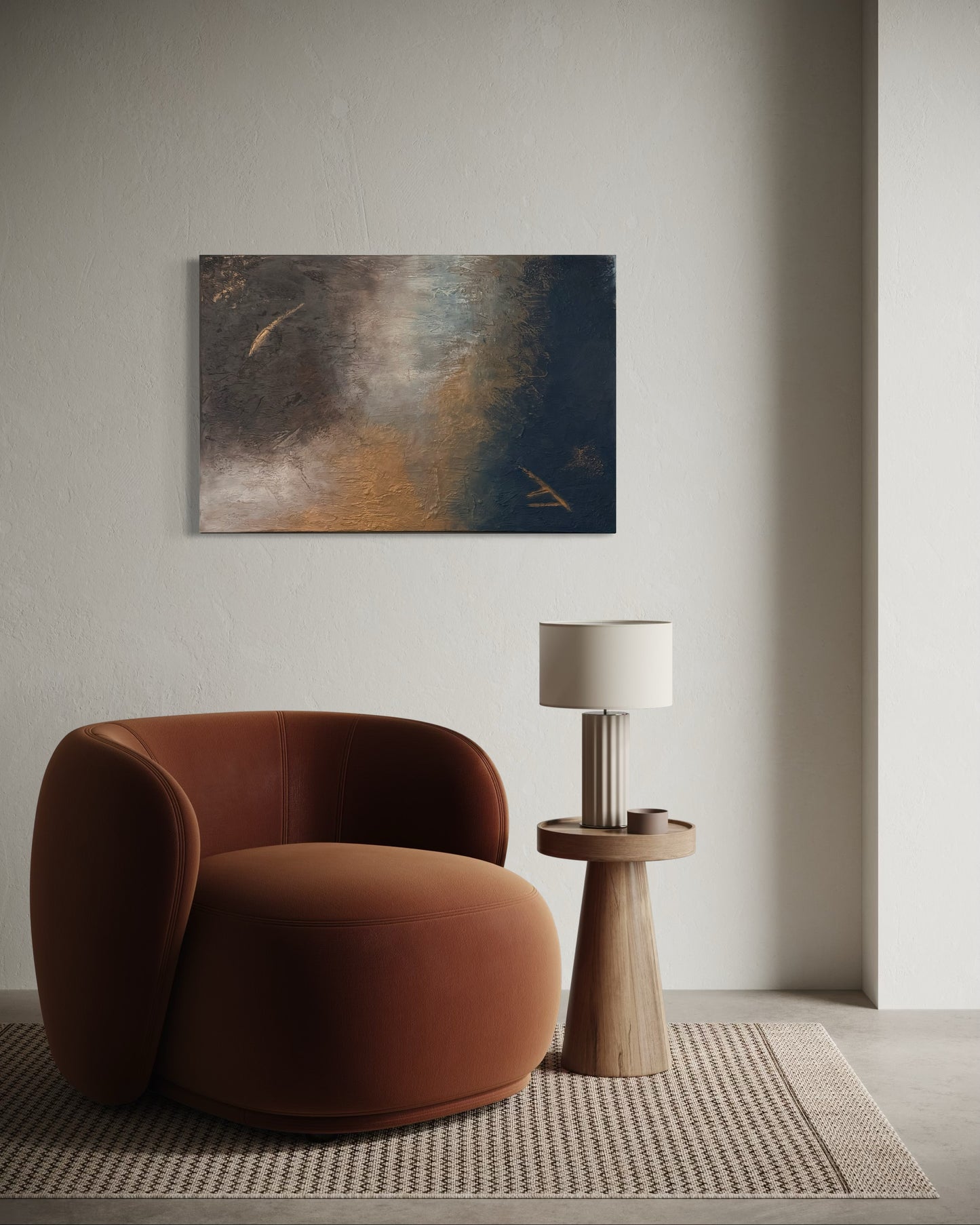 "Where the Sun Bronzes" 24x36 Acrylic Textured Original Artwork