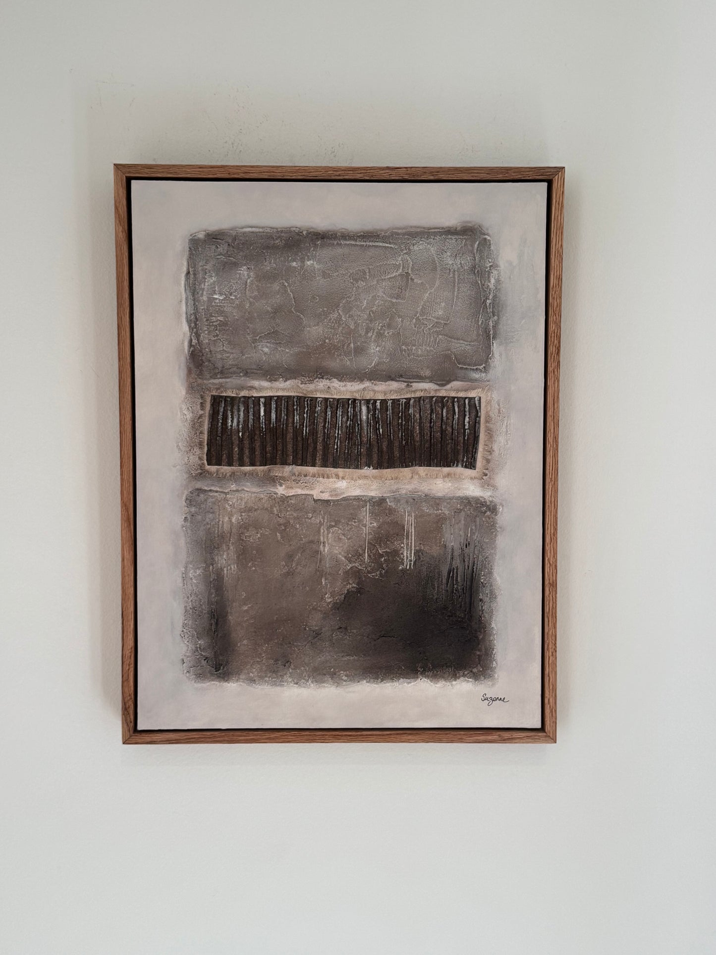 Layered Intent:  18x24 Textured Acrylic on Wood Panel