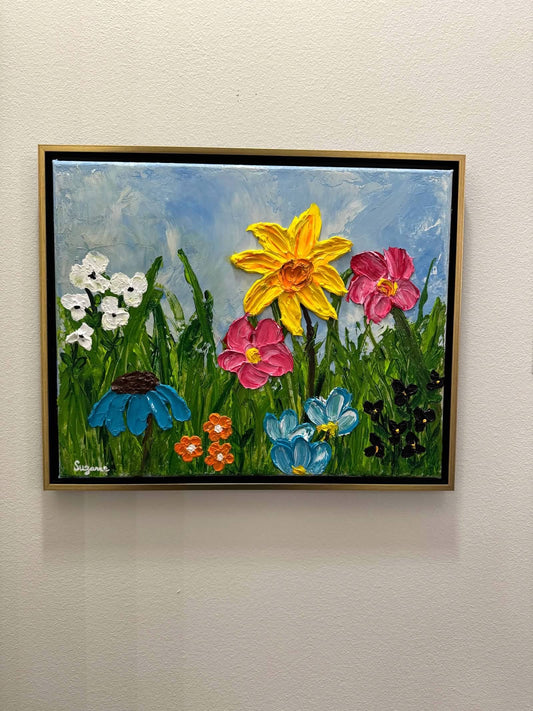 Floral Spring Texture Painting - 16x20